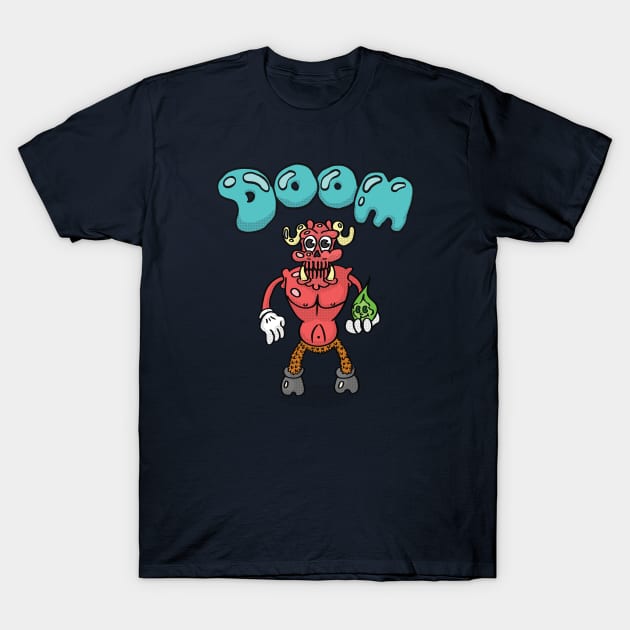 Doom Cartoon: Baron of Hell T-Shirt by RockNRowe